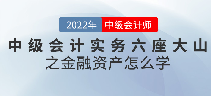 幹貨！2022中級會(huì)計(jì)實務六座大(dà)山(shān)之金(jīn)融資産怎麽學